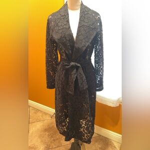 NEW |Express Black Lace Cardigan Blazer Wrap Cape Jacket Women’s Size Small